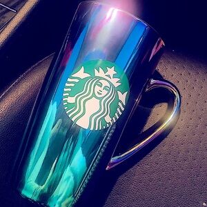 Starbucks IRIDESCENT OIL SLICK HOLOGRAPHIC COFFEE MUG 2022 HOLIDAY COLLECTION
